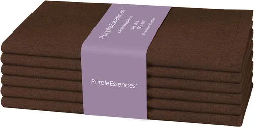 Vista 15 de PurpleEssences - Juego de 6 servilletas de tela para cena 100% algodón de 45x45 centímetros - Suave y duradero, lavable - Ideal para fiestas