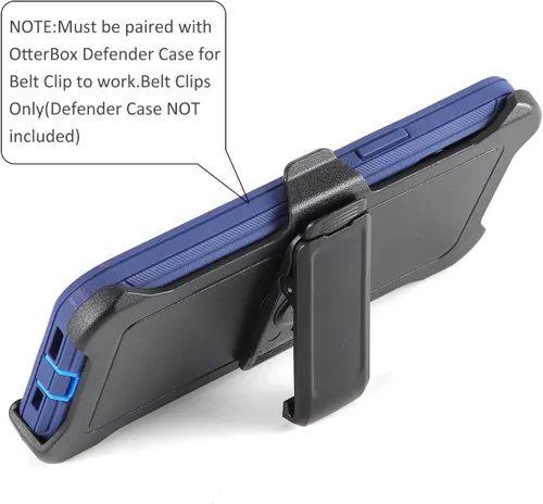 Vista 4 de [Paquete de 2] Funda de repuesto para iPhone 14 (6.1 pulgadas) con clip para cinturón compatible con Otterbox Defender Series Case