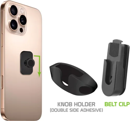 Vista 5 de Cellet Clip giratorio universal para cinturón para soporte de automóvil, compatible con GPS para Apple iPhone 14 Pro Max Plus 13 12 11 iPad, iPods