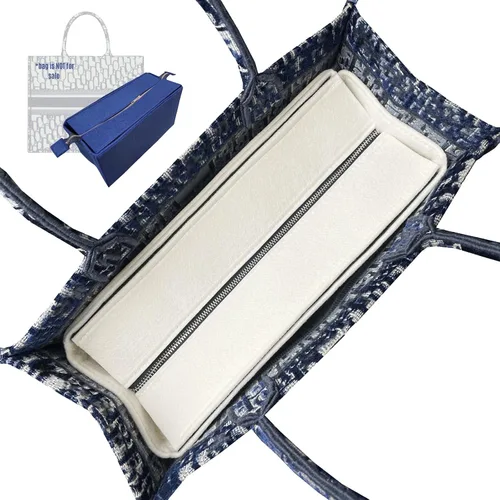 Divitize Organizador de Inserción de Bolsa de Libros de Fieltro Premium, Bolsa Grande para Libros, Beige
