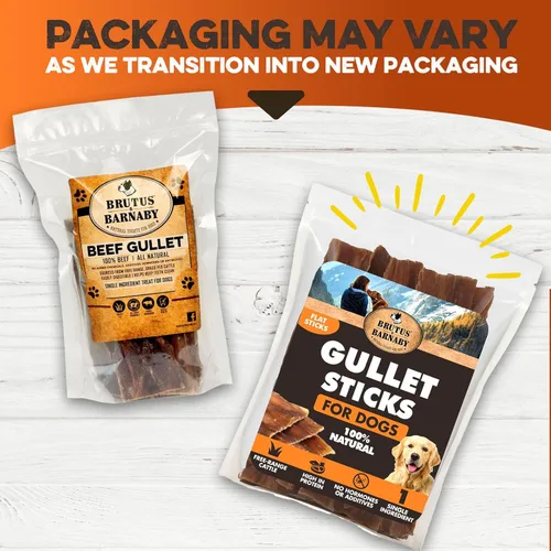 Vista 2 de Masticables naturales de esófago de res de un solo ingrediente para perros, tiras planas y saludables con glucosamina y condroitina de origen