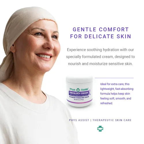 Vista 4 de PhysAssist - Crema Corporal Oncológica con Botánicos, 6 oz. Calmante e Hidratante para Piel Estresada. Elaborada con Aceites de Lavanda, Caléndula