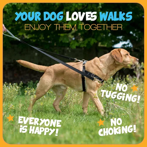 Vista 5 de 2 Hounds Design Freedom - Arnés para perro sin tirones, arnés ajustable y correa, fácil de caminar y control cómodo, se adapta a perros pequeños