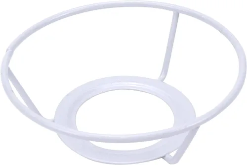 Vista 3 de Juego de 2 anillos de sombra de lámpara de hierro, soporte de anillo de sombra de lámpara blanco utilizado para bricolaje, pantalla de lámpara