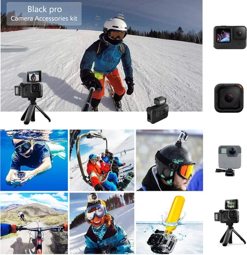 Vista 7 de Kit de accesorios para cámara 60 en 1 compatible con GoPro Hero 13 12 11 10 9 8 7 6 /Session 5/Hero 4/3+/3/2/1, Insta360, DJI Osmo Action, AKASO