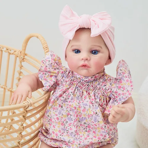 Vista 6 de Muñecas de Bebé Realistas Reborn - Muñecas de Bebé de la Vida Real de 18 Pulgadas Niña Muñeca de Bebé Realista con Accesorios para 3+ Años (Rosa)