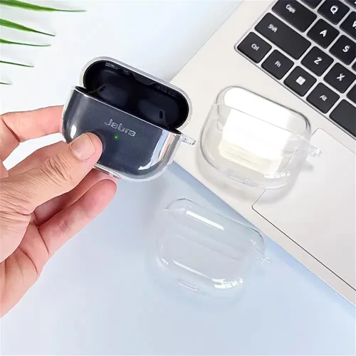 Vista 2 de DAYJOY Paquete de 2 fundas transparentes de TPU suave compatibles con Jabra Elite 10/Elite 8 Active/Elite 8 Active Gen 2/Elite 10 Gen 2, funda Claro