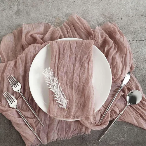 Vista 46 de Efavormart - Paquete de 5 servilletas de gasa de algodón de 24 x 19 pulgadas, color beige