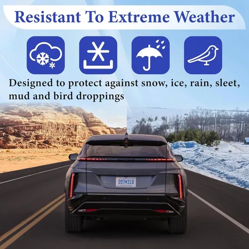 Vista 5 de 2 fundas de espejo lateral, protección impermeable para espejo lateral de automóvil, para nieve, hielo, excrementos de pájaros, ajuste universal