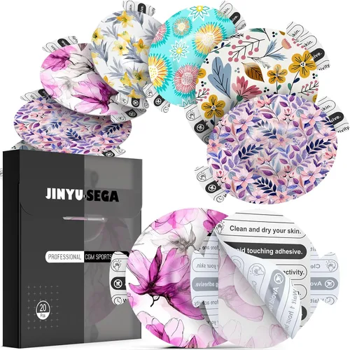 Vista 8 de Jinyusega Parches adhesivos para Dexcom G7 - 20 piezas de parches Dexcom G7 impermeables, con pestaña de fácil desprendimiento y respaldo 10#