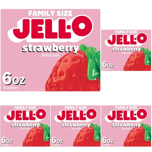 Vista 11 de Jell-O Mezcla de postre de gelatina de cereza, tamaño familiar, caja de 6 onzas