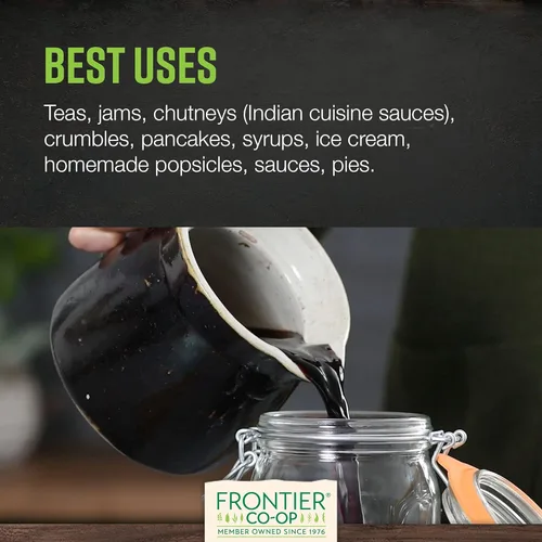 Vista 5 de Frontier Co-op Bayas de saúco secas orgánicas, bolsa a granel de 1 libra, entero europeo Bayas de saúco orgánicas Kosher y sin OMG secas, para té