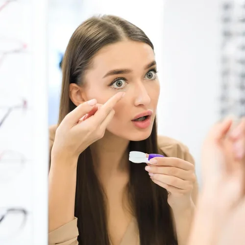 Vista 5 de Aoutrow Paquete de 16 cajas de lentes de contacto, mini estuche para lentes de contacto, contenedor colorido a granel