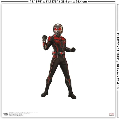 Vista 7 de Trends International Gallery Pops Marvel Ant-Man and the Wasp: Quantumania - Arte de pared Ant-Man, versión enmarcada en negro, 12 x 12 pulgadas