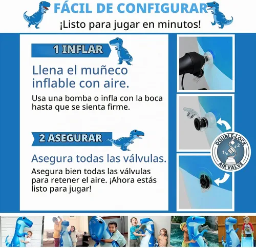 Vista 9 de Kids Punching Bag- Bop Bag Sand-Base Ninja estándar negro/azul precargado con arena