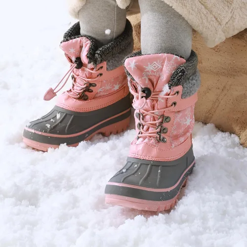 Vista 5 de DREAM PAIRS Botas de nieve, impermeables, con aislamiento, de invierno, para niño y niña