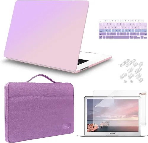 Vista 11 de iCasso Funda rígida para MacBook Air de 15 pulgadas 2025 2024 2023 Release M4 A3241 M3 A3114 M2 A2941, funda rígida y bolsa de transporte