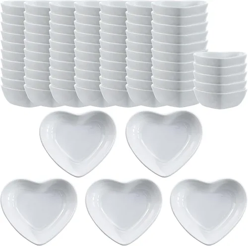 Vista 8 de SOCOSY - Plato cuadrado multiusos de cerámica para salsa, platos de condimento, tazón para sushi, platos de aperitivo, plato para servir, platillos