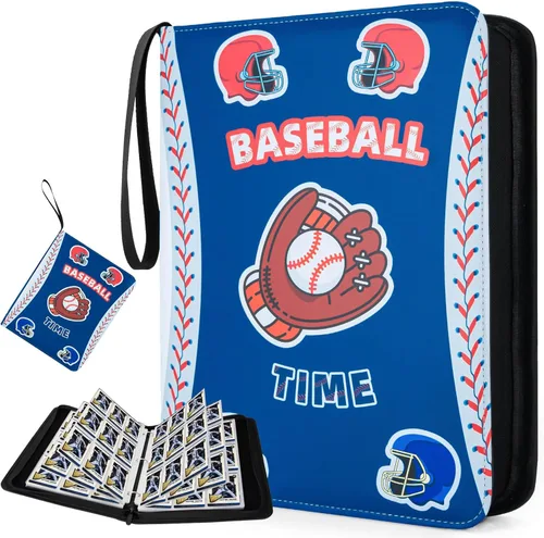 Vista 23 de Carpeta de tarjetas coleccionables de 9 bolsillos, libro de tarjetas premium para 360 tarjetas, álbum de tarjetas resistente para tarjetas