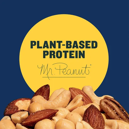 Vista 4 de PLANTERS Mezcla de nueces tostadas con miel, aperitivos para fiesta, proteína a base de plantas, recipiente de 10 onzas (paquete de 6)