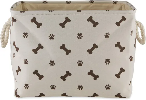 Vista 15 de Bone Dry 5511 Pet Storage Collection - Estampado de patas y huesos, redondo medio, azul náutico