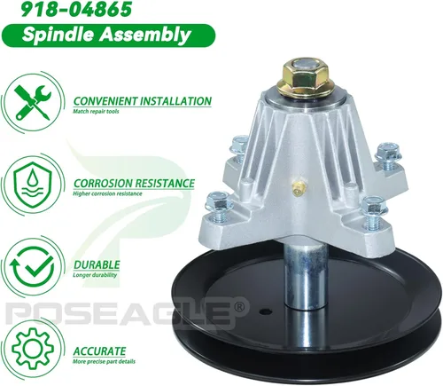 Vista 8 de Kit de montaje de husillo 918-04865A previamente engrasado que reemplaza 918-04865 918-04636A 918-04636 618-04865A para Cub Cadet LT2000 ltx 1045