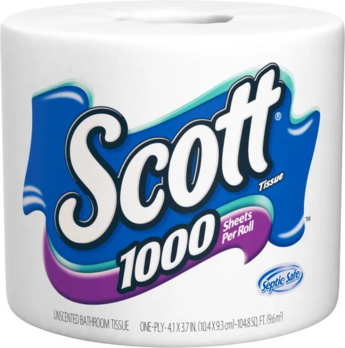 Vista 12 de Scott 1000 hojas por rollo, 8 rollos de papel higiénico, papel de baño