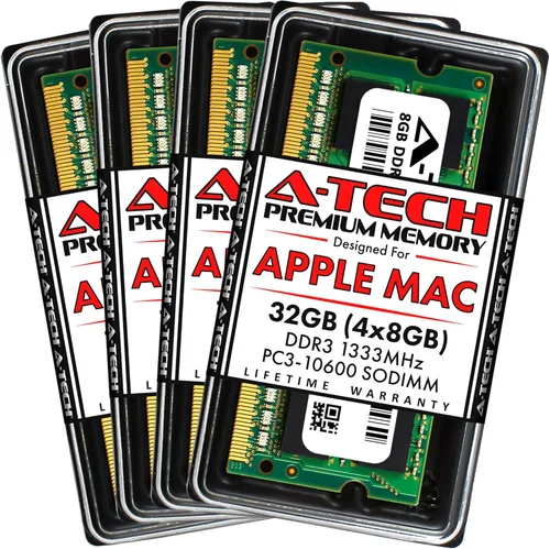 Vista 8 de A-Tech 16 GB (4 x 4 GB) RAM para Apple iMac (mediados de 2010, mediados de 2011, finales de 2011) DDR3 1333MHz PC3-10600 204-Pin SODIMM Kit