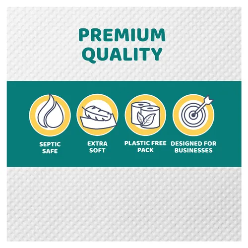 Vista 2 de Papernet Rollo de papel higiénico Jumbo Compatible con dispensador universal 8 rollos de 2 capas de 700 pies x 3.4 pies