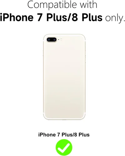 Vista 2 de Svanove para iPhone 7 Plus/ 8 Plus, funda de silicona, de goma suave brillante y gel de jey lindo, funda protectora de plástico simple y lisa