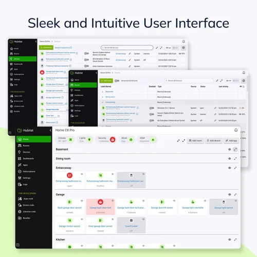 Vista 3 de Hubitat Elevation Home Automation Hub (Modelo C-8 Pro) Compatible con Alexa, Apple HomeKit, Google Home, Zigbee, Z-Wave, Matter, Aqara