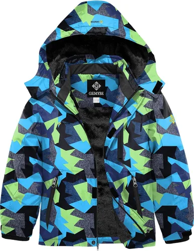 Chaqueta de esquí impermeable para niño con capucha GEMYSE