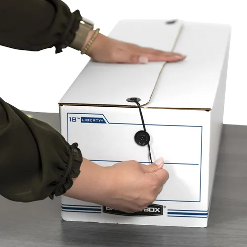 Vista 24 de Bankers Box Paquete de 12 cajas de verificación de cuerdas y botones