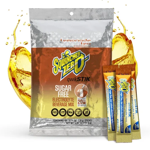 Vista 41 de Bebida en polvo Qwik Stik de Sqwincher, con electrolitos y sin azúcar (contiene 50 unidades), cítrico (Cool Citrus), 50