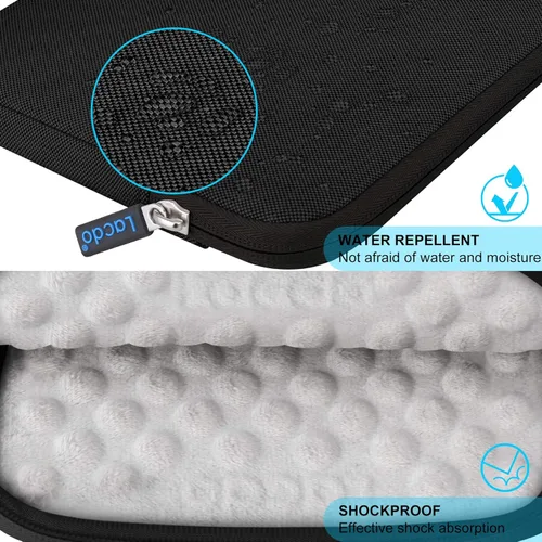 Vista 11 de Lacdo Impermeable USB CD DVD Writer Blu-Ray almacenamiento protector bolsa de transporte compatible Apple MD564ZM/A SuperDrive, trackpad mágico