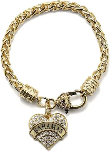 Vista 16 de Inspired Silver - Pulsera de oro con dije de corazón pavé con circonitas cúbicas