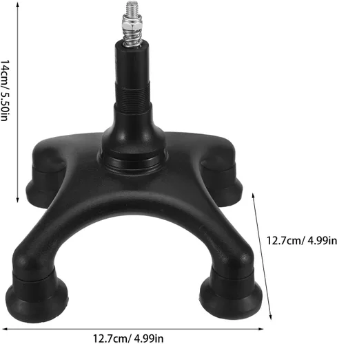 Vista 2 de Generic Reemplazo de punta de bastón cuádruple, almohadillas antideslizantes para pies de muletas de base de cuatro puntos, puntas estables