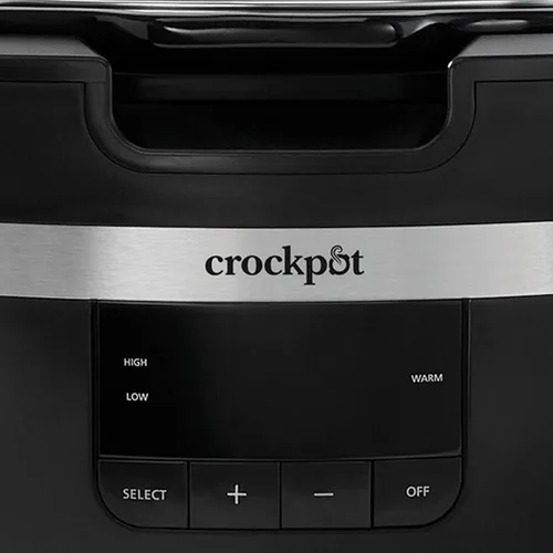 Vista 5 de Crock-Pot Thermoshield - Olla de cocción lenta con asas de fácil transporte, olla de cocción lenta manual de 6 cuartos de galón, color negro