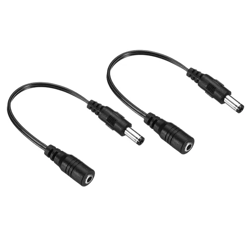 MECCANIXITY Cable de extensión CC de 0.138 x 0.053 in hembra a 0.217 x 0.098 in macho cable de extensión de alimentación para cámara de tira LED