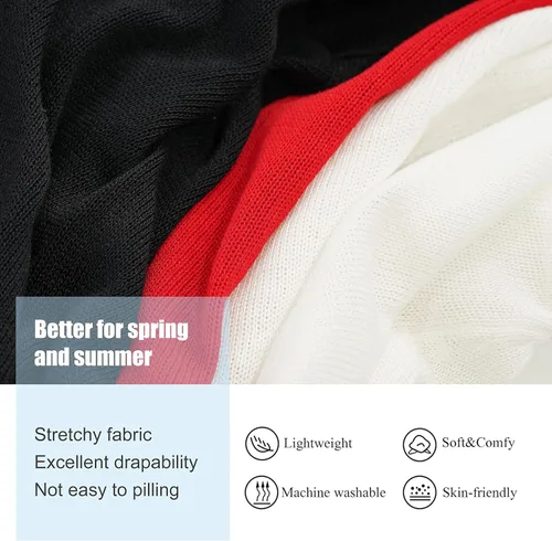 Vista 4 de Satuun - Suéteres cárdigan de manga 34 para mujer, bolero ligero con parte frontal abierta