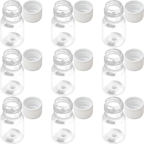 Vista 7 de Bettomshin 100 botellas de plástico PE de 0.2 fl oz (grado alimenticio), botellas de plástico de reactivo de laboratorio, pequeño recipiente