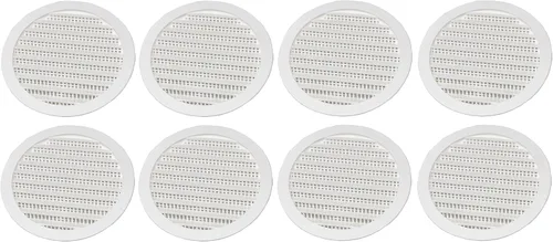 Vista 21 de Cubierta redonda de rejilla de rejilla de plástico de 4 pulgadas para rejilla de ventilación de reptiles (1, blanco)