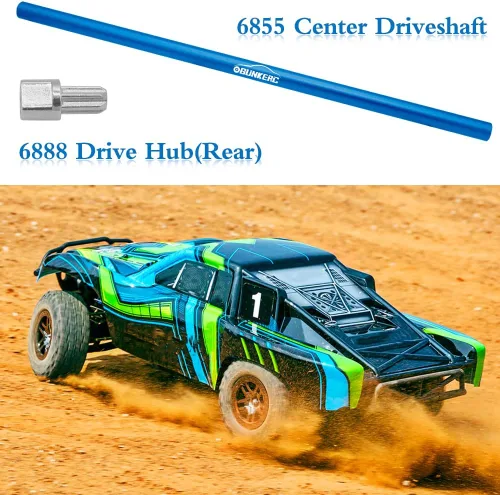 Vista 2 de OGUNKE Eje de transmisión de aleación de aluminio RC Actualización perfecta para el eje de transmisión central Traxxas 4X4 (azul)