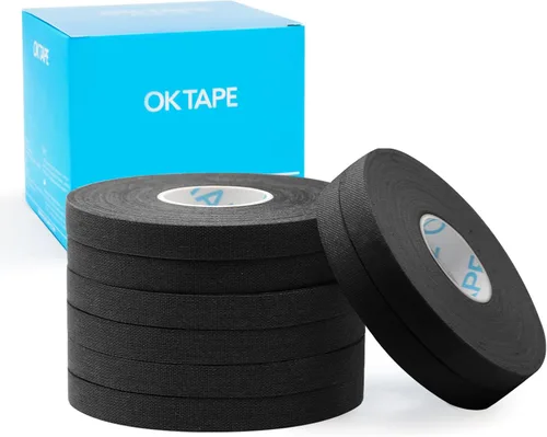 Vista 16 de OK TAPE 4 rollos de cinta atlética, cinta deportiva para lesiones, cinta médica rígida y fácil de rasgar, cinta de muñeca, sin residuos pegajosos