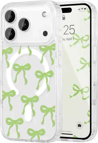 Vista 79 de UEEBAI - Funda magnética para iPhone 11, diseño de lazo, compatible con MagSafe, funda transparente delgada inalámbrica, antiamarilleo, a prueba