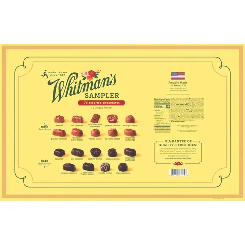 Vista 8 de Whitman's Sampler - Caja de regalo de chocolate surtido, 36 onzas (72 piezas)