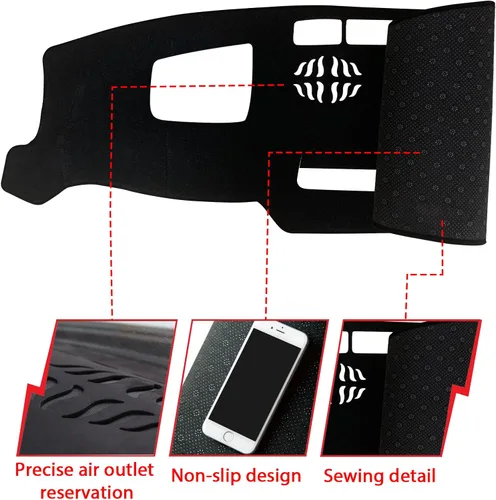 Vista 2 de Tapete antideslizante para tablero de instrumentos compatible con Mazda CX-5 CX 5 2017-2020 Protector solar (con HUD)
