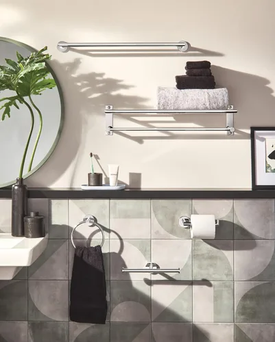 Vista 3 de Moen Y5709BCH - Soporte moderno para papel higiénico de un solo poste, cromado