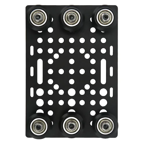 Vista 8 de Placa de pórtico, placa de pórtico de aluminio con rueda de polea, anodizada negra, juego de placas de pórtico de 0.8 a 3.1 pulgadas para accesorios