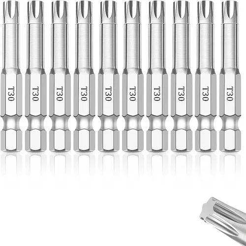 Vista 5 de Phillips #2 Juego de brocas (10 unidades de 2 pulgadas), vástago hexagonal de 1/4 de pulgada S2 de acero magnético PH2 puntas de potencia